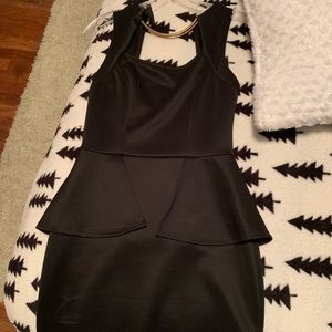Black Peplum Dress